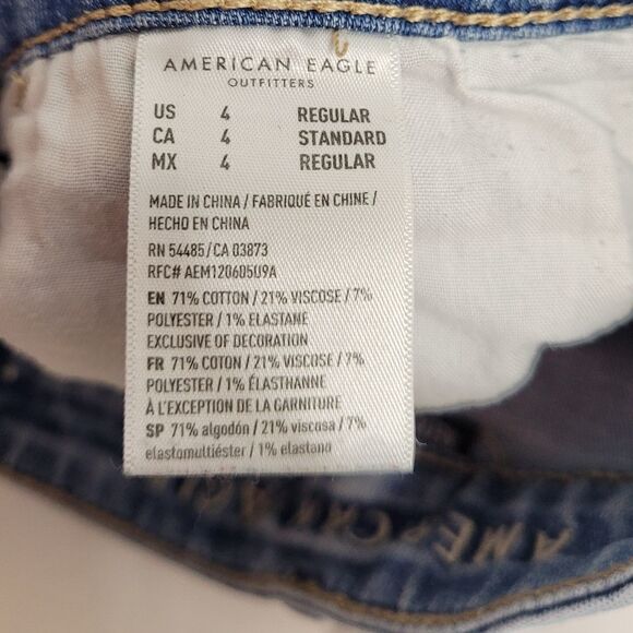 AMERICAN EAGLE jeans distressed destroyed super hi-rise stretch jegging 4 - Picture 5 of 10